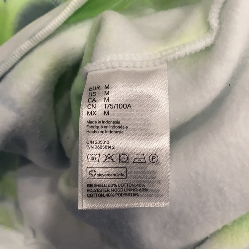 NWOT Men’s Custom Tie Dye Relaxed Fit H&M Hoodie - Picture 5 of 5